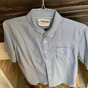 Mountain khakis, short sleeve button down shirt